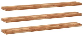 vidaXL Ράφια Κρεμαστά 3 Τεμ. 160x20x4εκ. Φινίρισμα Λαδιού Μασίφ Ακακία