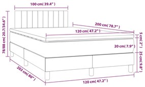 ΚΡΕΒΑΤΙ BOXSPRING ΜΕ ΣΤΡΩΜΑ ΚΡΕΜ 120X200 ΕΚ. ΥΦΑΣΜΑΤΙΝΟ 3140766