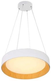 Κρεμαστό Φωτιστικό Οροφής Led Μεταλλικό H150 Φ60 Eurolamp-144-17024-Λευκό 144-17024
