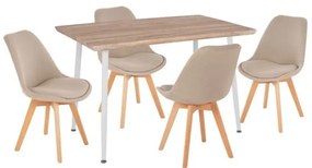 ΣΕΤ ΤΡΑΠΕΖΑΡΙΑΣ 5ΤΜΧ PALOMA HM10382 MDF TOP ΣΕ SONAMA--ΜΠΕΖ ΚΑΡΕΚΛΕΣ