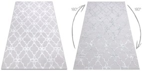 Σύγχρονο MEFE χαλί 8504 Πέργκολα, λουλούδιs - δομική δύο επίπεδα μαλλιού γκρι / λευκό