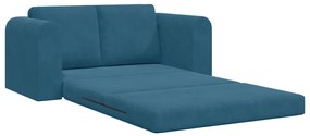 vidaXL Καναπές-κρεβάτι 2 σε 1 Μπλε 148x71x83 εκ Μαλακό