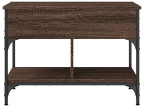 vidaXL Τραπεζάκι Σαλονιού Καφέ Δρυς 70x50x50 εκ. Επεξ. Ξύλο/Μέταλλο