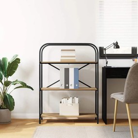 vidaXL Ράφι Βιβλίων 3 επιπέδων 80 x 30 x 109 εκ Επεξεργασμένο ξύλο