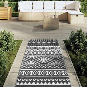 vidaXL Χαλί εξωτερικού χώρου ARAKIL Μαύρο 80x250 cm PP
