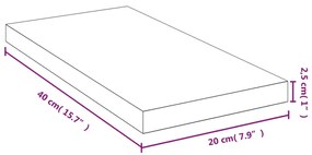 vidaXL Ράφι Τοίχου 40x20x2,5 εκ. από Μπαμπού