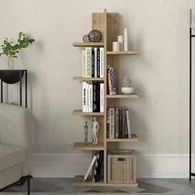 Βιβλιοθήκη Tree Megapap χρώμα sapphire oak 45x21,4x121,8εκ.