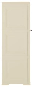 vidaXL Πλαστικό Ντουλάπι Angora Λευκό 40 x 43 x 125εκ. με Σχέδιο Ξύλου