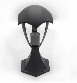 Adeleq Φανάρι Αλουμίνιο Επιδαπέδιο H33cm L19cm Ντουί E27 IP44 Σκούρο Γκρι 9-3646