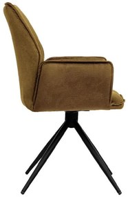 Καρέκλα Τραπεζαρίας Dorothee Μεταλλική Fylliana Ώχρα 58x46x91εκ. 2αδα 58x46x91 εκ.