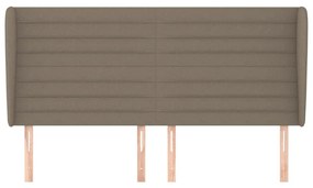 Κεφαλάρι με Πτερύγια Taupe 183x23x118/128 εκ. Υφασμάτινο - Μπεζ-Γκρι