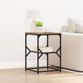 vidaXL Τραπέζι Πλευρής Παλιού Ξύλου 41x40x60 εκ. Μηχανικά Κατασκευασμένο Ξύλο