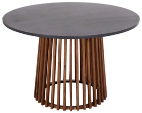 Τραπέζι κήπου CRISTOBAL Στρόγγυλο Ξύλο Ακακίας &amp; Cement Top Φ120x77Υεκ. 120x120x77 εκ.