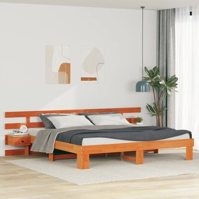vidaXL Σκελετός Κρεβατιού με συρτάρι Καφέ 180 x 200 εκ. Μασίφ ξύλο