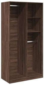 vidaXL Ντουλάπα Καφέ Δρυς 100x50x200 εκ. από Επεξεργασμένο Ξύλο