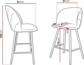 Σκαμπό Hoker II-Mpez - 51.00Χ51.00Χ105.00cm