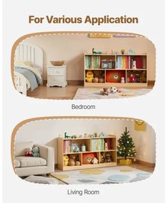 VEVOR Montessori Bookshelf, 1140 mm Width Toy Storage Organizer, 5-Section Kids Display Storage Cabinet, Daycare Furniture, Kids Bookshelf for Bedroom, Nursery, Living Room, Entryway, Preschool, Brown