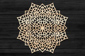 Intra απο ξύλο plywood 3mm-4mm πάχος Τρισδιάστατη Mandala Δίασταση 30x30 cm INTRAFABR-69582134