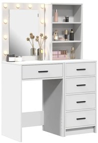 vidaXL Τραπέζι περιποίησης με συρτάρι 2 pcs Λευκό 50 x 41 x 135 εκ