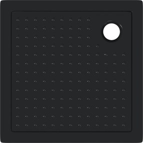 vidaXL Δίσκος Βάσης Ντους με Τρύπες 80 x 80 x 4 cm ABS Μαύρο