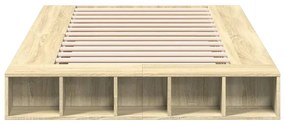 vidaXL Πλαίσιο Κρεβατιού Sonoma Δρυς 120x200 εκ. Επεξεργασμένο Ξύλο