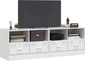 vidaXL Έπιπλα Τηλεόρασης 2 τεμ. Λευκό 67 x 39 x 44 εκ. από Χάλυβα