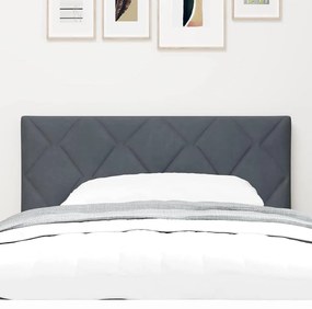 vidaXL LED κεφαλάρι Σκούρο Γκρι 90 cm Τεχνητό Δέρμα