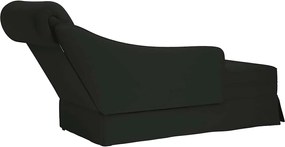 vidaXL Σαλόνι πολυθρόνας με μαξιλάρι και δεξί μπράτσο Μαύρο βελούδο