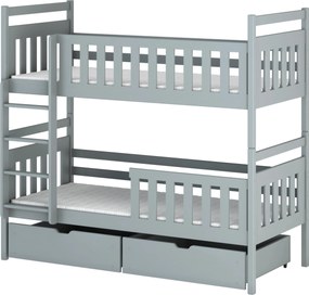 MONIKA 90x200 grey bunk bed Lano Furniture