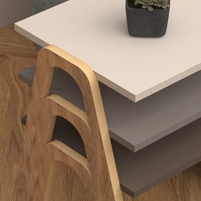 Τραπεζάκια βοηθητικά σετ 3 τμχ Como Megapap χρώμα καφέ - cappuccino - κρεμ 52x32x40εκ. - GP022-0094,2