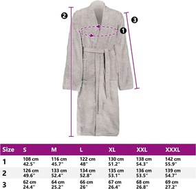 vidaXL Μπουρνούζι KINN Γκρι S Βαμβάκι