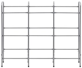vidaXL Ράφι Αποθήκευσης για 9 Κιβώτια Ασημί 145x33x116 εκ. Ατσάλινο