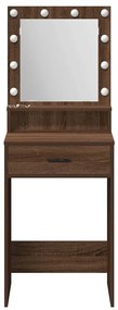 vidaXL Κομοδίνο με ράφι Καφέ δρυς 50 x 41 x 135 εκ Επεξεργασμένο ξύλο