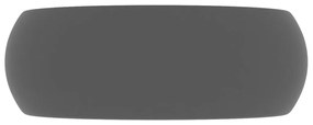 Νιπτήρας Πολυτελής Στρογγυλός Σκ. Γκρι Ματ 40x15 εκ. Κεραμικός - Γκρι
