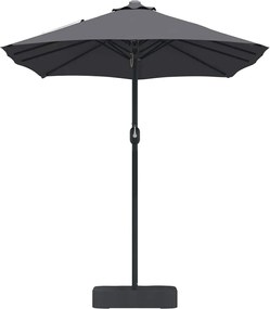 vidaXL Ομπρέλα Κήπου Ανθρακί 385 x 209 x 244 εκατοστά