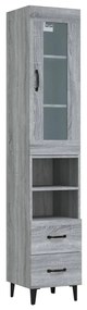 vidaXL Μπουφές Sonoma Γκρι 34,5 x 34 x 180 εκ. από Επεξεργασμένο Ξύλο