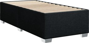 vidaXL Κρεβάτι Boxspring με Στρώμα Μαύρο 100 x 200 εκ. Υφασμάτινο