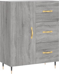 vidaXL Ντουλάπι Γκρι Sonoma 69,5 x 34 x 180 εκ. Επεξεργασμένο Ξύλο