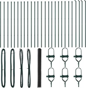 vidaXL Στύλος Περιφράξεων Γκρι 50 x 1,6 μ (13 mm πλέγμα)