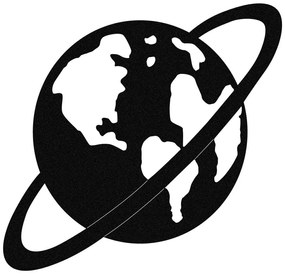 Διακοσμητικό Τοίχου Planet 279ENZ1220 70x67cm Black Wallity Μέταλλο