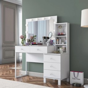 Τουαλέτα Μακιγιάζ Λευκό BUCRO 120x40x141.8