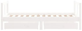 vidaXL Πλαίσιο Παιδικού Κρεβατιού Συρτάρια Λευκό 80x160εκ. Ξύλο Πεύκου