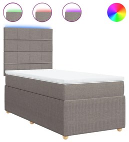 ΚΡΕΒΑΤΙ BOXSPRING ΜΕ ΣΤΡΩΜΑ TAUPE 100 X 200 ΕΚ. ΥΦΑΣΜΑΤΙΝΟ 3294271