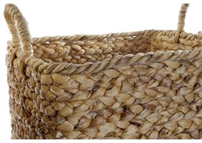 Σετ Καλαθιών DKD Home Decor Καφέ Φυσικό Καλάμια (2 Τεμάχια)