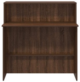 vidaXL Γραφείο υποδοχής Καφέ Δρυς 100x50x103,5 εκ. Επεξεργασμένο Ξύλο