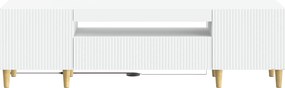 vidaXL Ντουλάπα LED Τηλεόρασης Λευκό Επεξεργασμένο Ξύλο