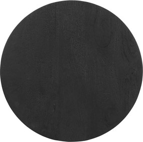 vidaXL Τραπεζάκι Μαύρο Ø50x40 cm από μασίφ ξύλο Mango
