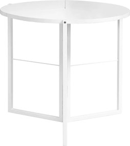 Τραπέζι πτυσσόμενο Talen pakoworld σε λευκή απόχρωση Φ80x74εκ