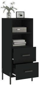 vidaXL Ντουλάπι Μαύρο 34,5 x 34 x 90 εκ. από Επεξεργασμένο Ξύλο