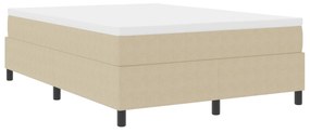 vidaXL Κρεβάτι Box Spring με Στρώμα σε Ανοιχτό Πράσινο Γκρι, 140 x 200 εκ., Ύφασμα Ραπτικής